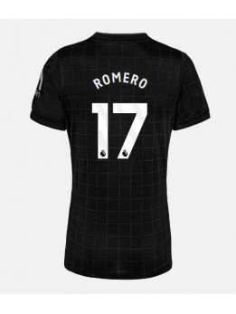 Billige Tottenham Hotspur Cristian Romero #17 Bortedrakt Dame 2025-26 Kortermet